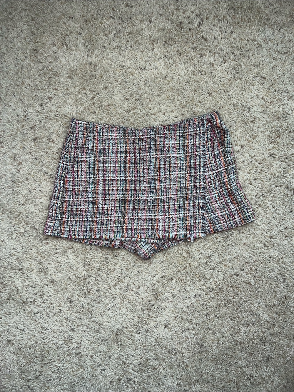 Multicolor Tweed Women’s Skort